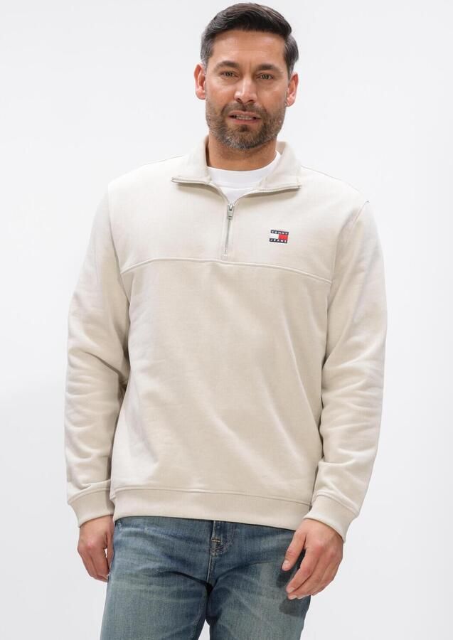 TOMMY JEANS Heren Truien & Vesten Tjm Reg Badge Qz Ext Ecru