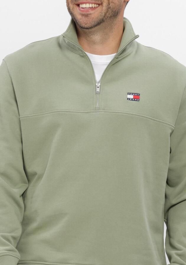 TOMMY JEANS Heren Truien & Vesten Tjm Reg Badge Qz Ext Groen - Foto 4