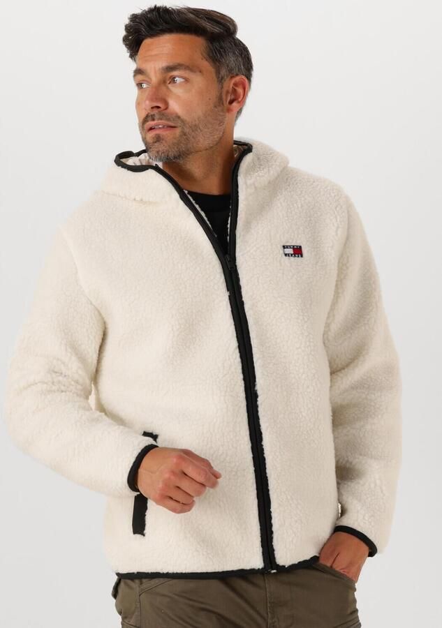 TOMMY JEANS Pluchen jack TJM REG BADGE TEDDY ZIP TRU EXT Vrijetijdsjas overgangsjas teddyjas met logopatch - Foto 4