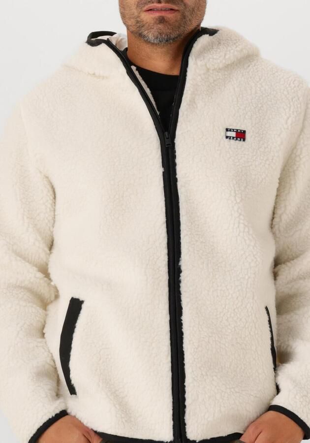 TOMMY JEANS Pluchen jack TJM REG BADGE TEDDY ZIP TRU EXT Vrijetijdsjas overgangsjas teddyjas met logopatch - Foto 3