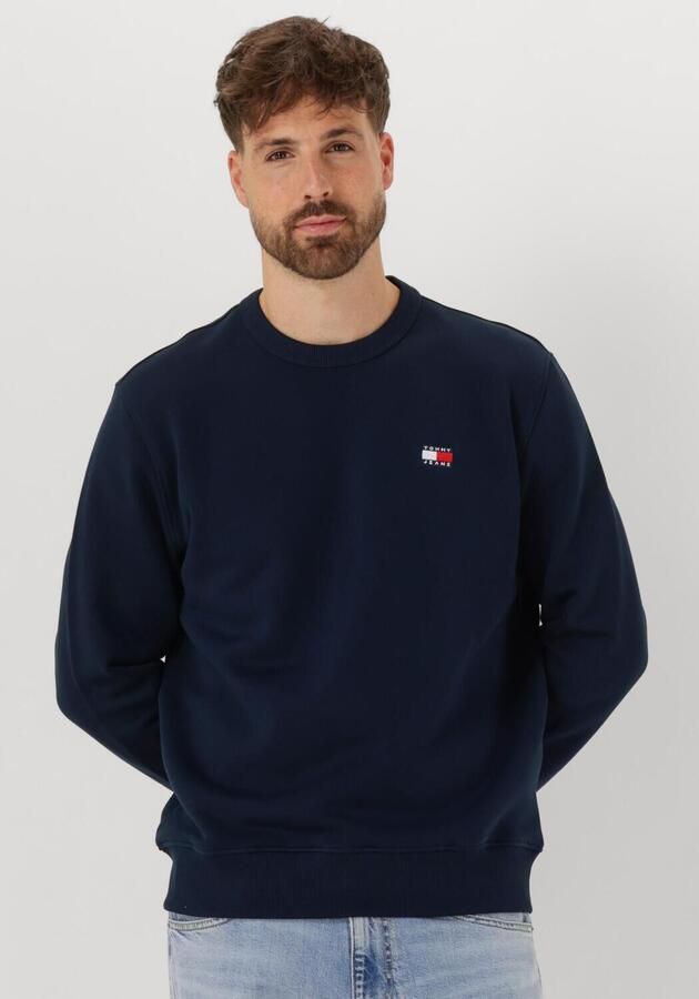 TOMMY JEANS Heren Truien & Vesten Tjm Reg Bagde Crew Ext Donkerblauw - Foto 4