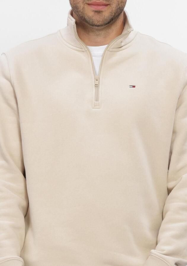 TOMMY JEANS Heren Truien & Vesten Tjm Reg Fleece 1 4zip Mock Neck Beige - Foto 3
