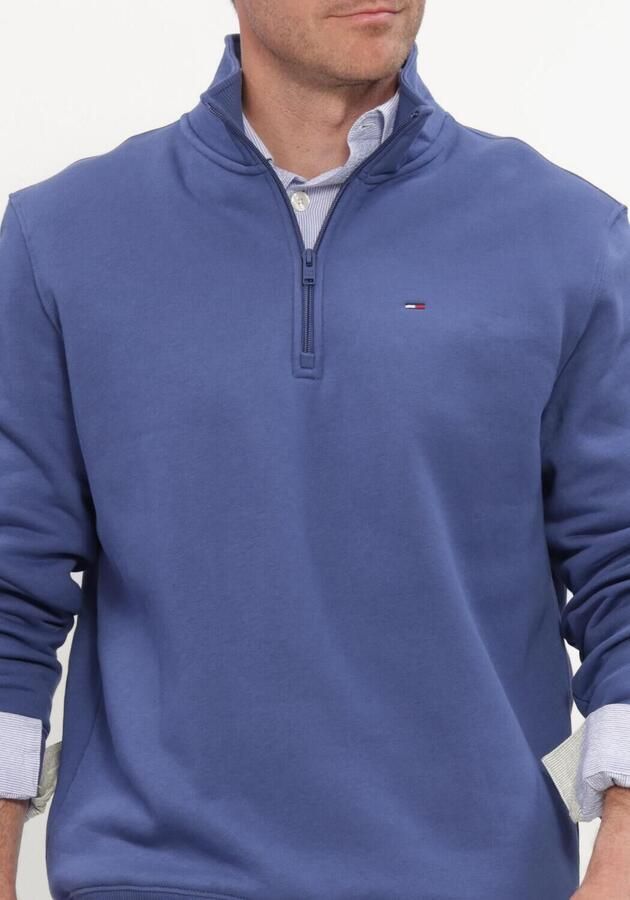 TOMMY JEANS Heren Truien & Vesten Tjm Reg Fleece 1 4zip Mock Neck Blauw - Foto 4