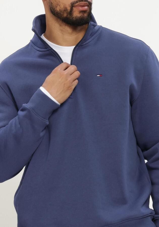TOMMY JEANS Heren Truien & Vesten Tjm Reg Fleece 1 4zip Mock Neck Blauw - Foto 4