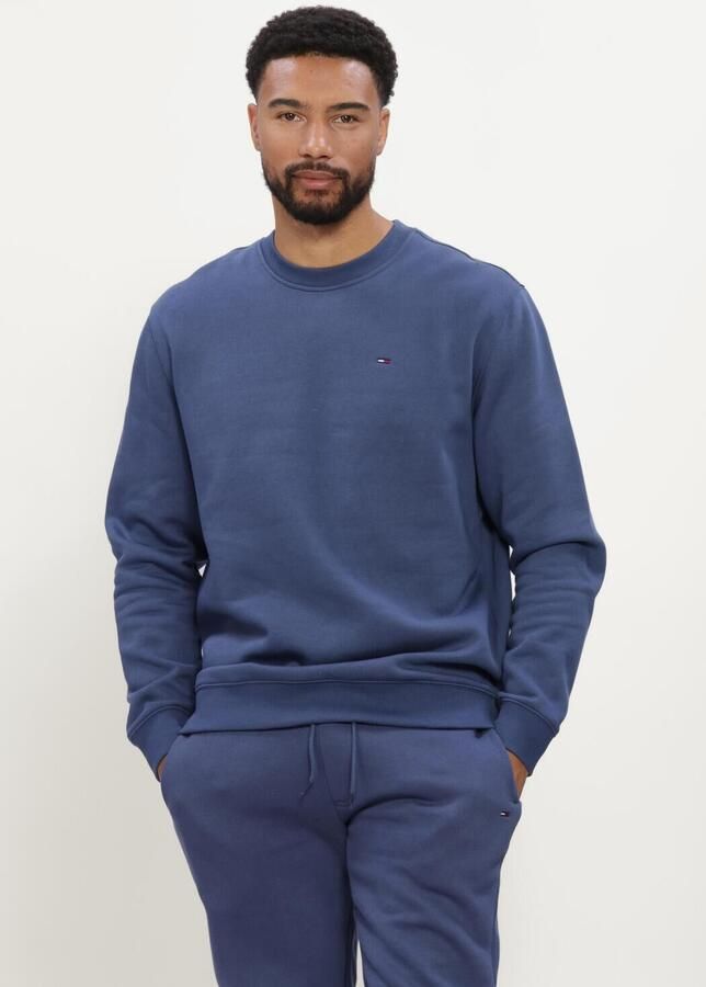 Tommy Jeans Regular fit sweatshirt van katoenmix met logostitching