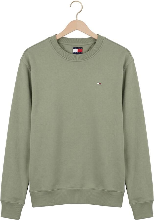 TOMMY JEANS Heren Truien & Vesten Tjm Reg S Flag Crew Ext Groen - Foto 4