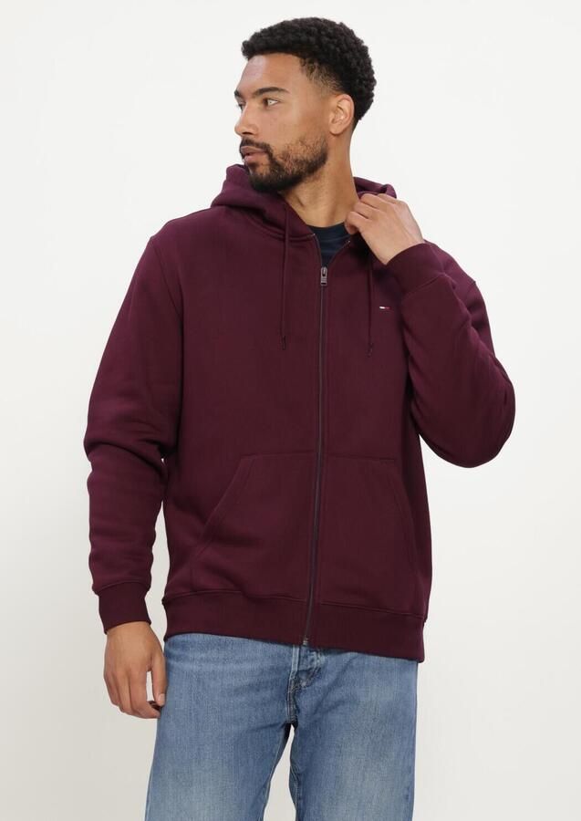 TOMMY JEANS Heren Truien & Vesten Tjm Reg S Flag Zip Thru Ext Bordeaux