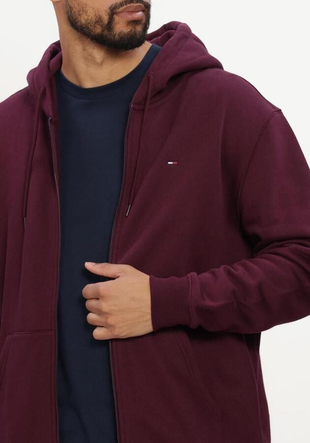 TOMMY JEANS Heren Truien & Vesten Tjm Reg S Flag Zip Thru Ext Bordeaux - Foto 4