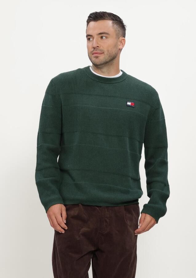 TOMMY JEANS Heren Truien & Vesten Tjm Reg Textured Sweater Ext Donkergroen