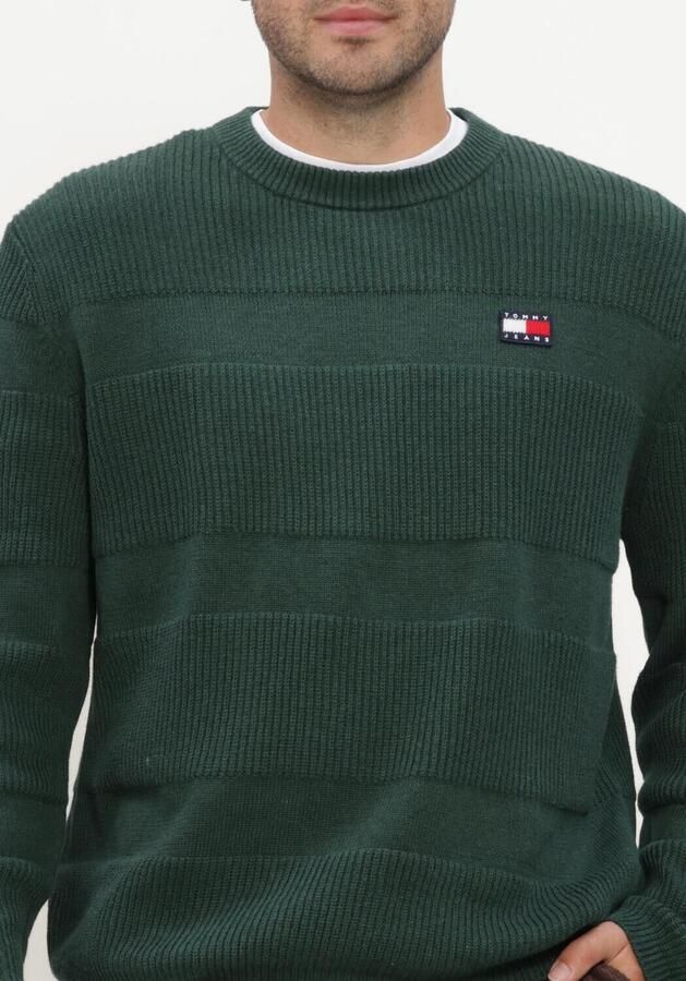 TOMMY JEANS Heren Truien & Vesten Tjm Reg Textured Sweater Ext Donkergroen - Foto 4