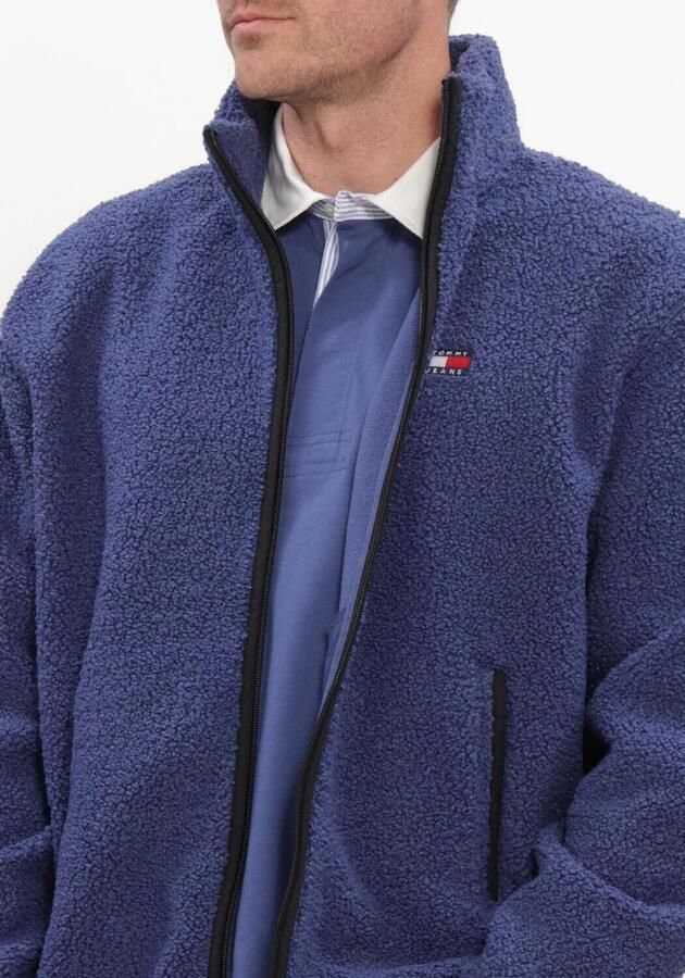 TOMMY JEANS Heren Truien & Vesten Tjm Rlx Badge Zip-thru Teddy Ext Blauw - Foto 4