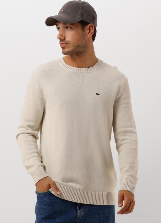 Tommy Hilfiger Katoenen Crewneck Sweater met Logo Borduurwerk Beige Heren - Foto 4