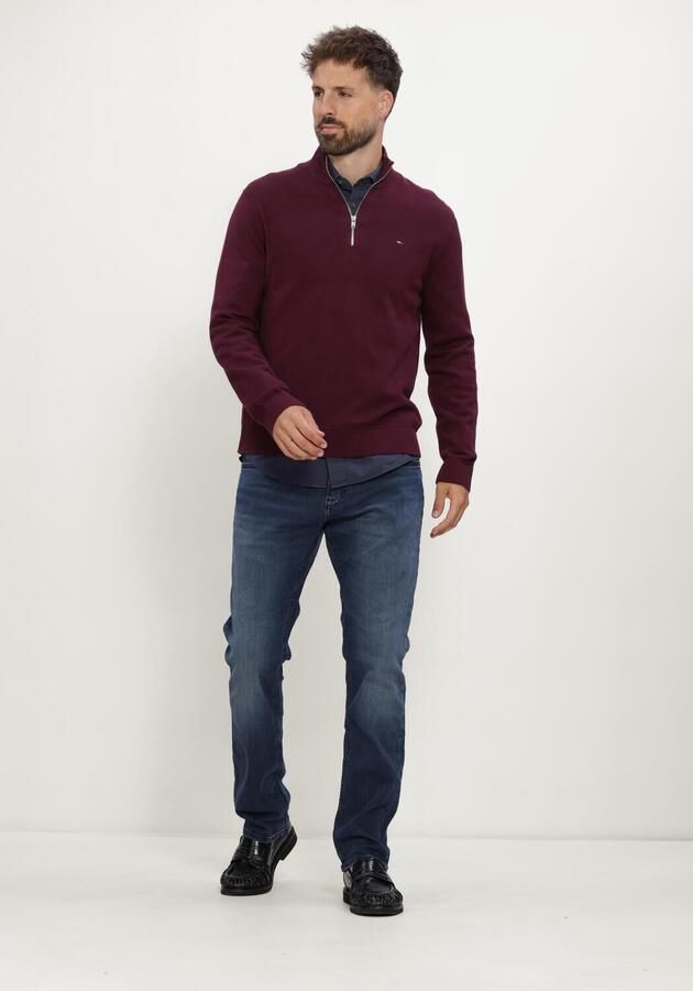 TOMMY JEANS Heren Truien & Vesten Tjm Slm Ess Light ¼ Zip Swtr Ext Bordeaux - Foto 4