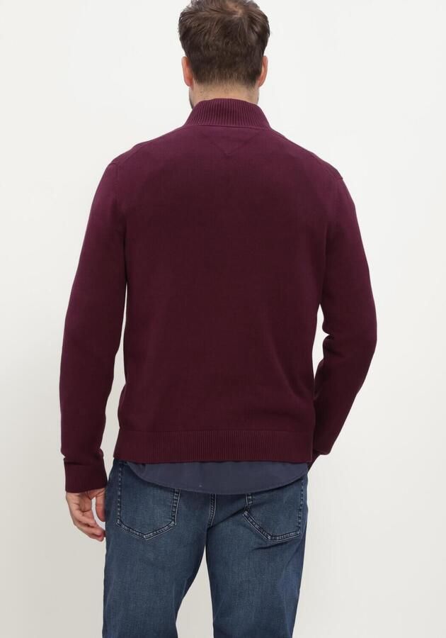 TOMMY JEANS Heren Truien & Vesten Tjm Slm Ess Light ¼ Zip Swtr Ext Bordeaux - Foto 2