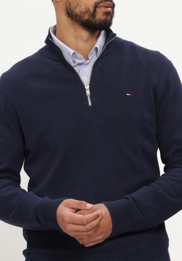TOMMY JEANS Heren Truien & Vesten Tjm Slm Ess Light ¼ Zip Swtr Ext Donkerblauw - Foto 3