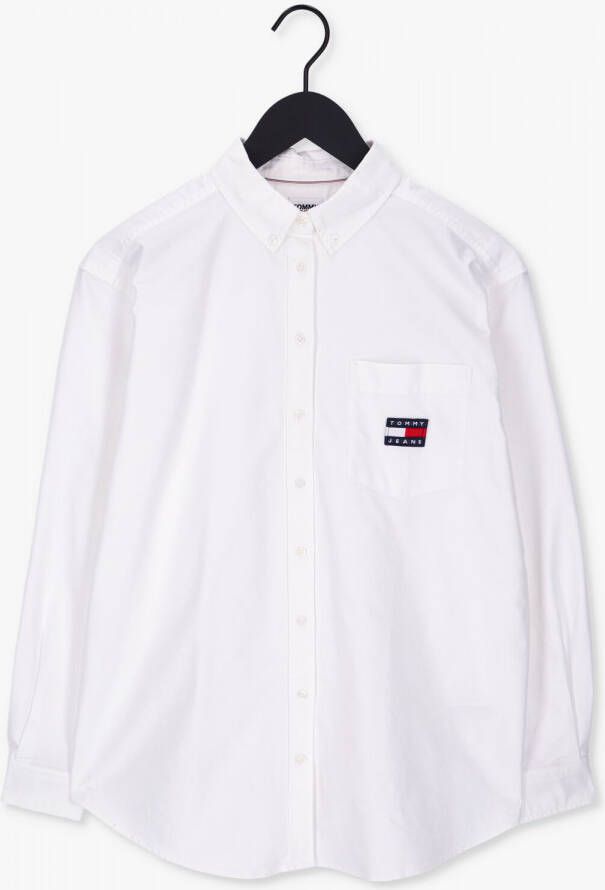 TOMMY JEANS Overhemdblouse TJW BADGE BOYFRIEND SHIRT met logo