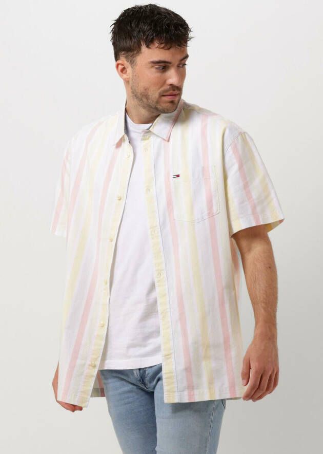 Tommy Jeans Witte Casual Overhemd Tjm Clsc Bold Stripe Shirt