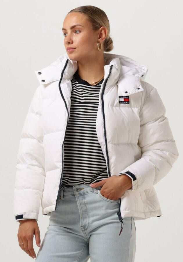 Tommy Hilfiger Gerecyclede Polyester Puffer Jas White Dames