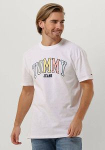 Tommy Jeans Witte T-shirt Tjm Clsc College Pop Tommy Tee