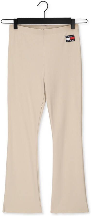 Tommy Jeans Zand Flared Broek Tjw Badge Flare Legging