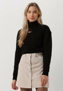 Tommy Jeans Zwarte Coltrui Heavyweight Knits Col