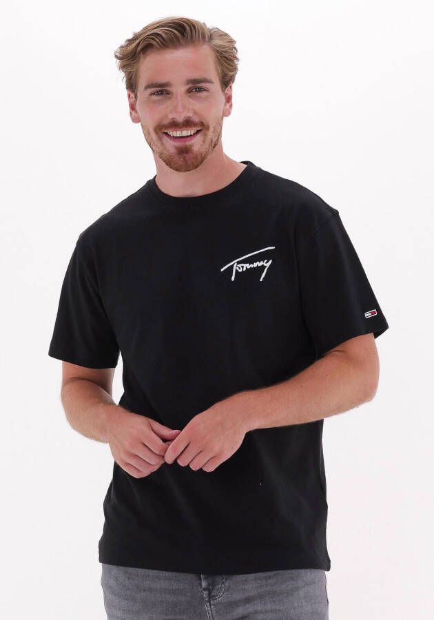 Tommy Jeans Heren Polo & T-shirt Signature Tee Black Heren