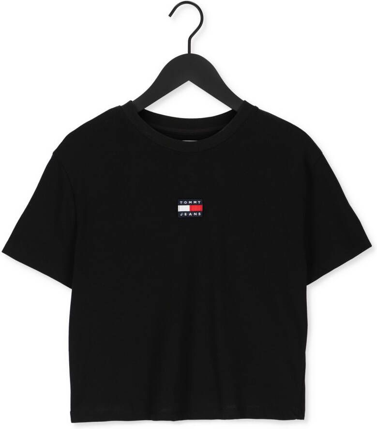 TOMMY JEANS Shirt met ronde hals TJW Tommy Center Badge Tee met klein opgestikt -logo