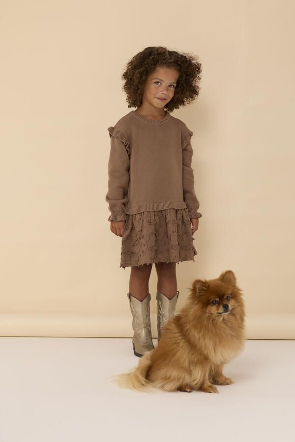 TON & TON Meisjes Jurken Tess Bruin - Foto 2