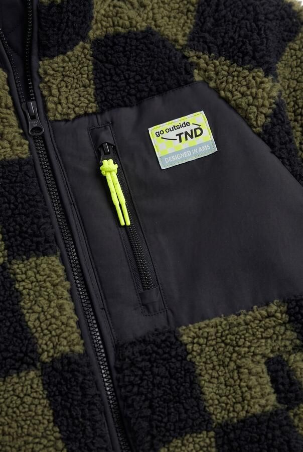 Tumble 'n Dry geruite teddy jas olijfgroen