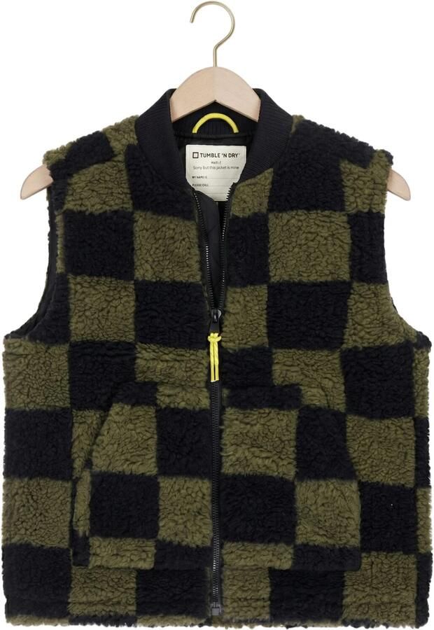 Tumble 'n Dry geruite teddy bodywarmer olijfgroen