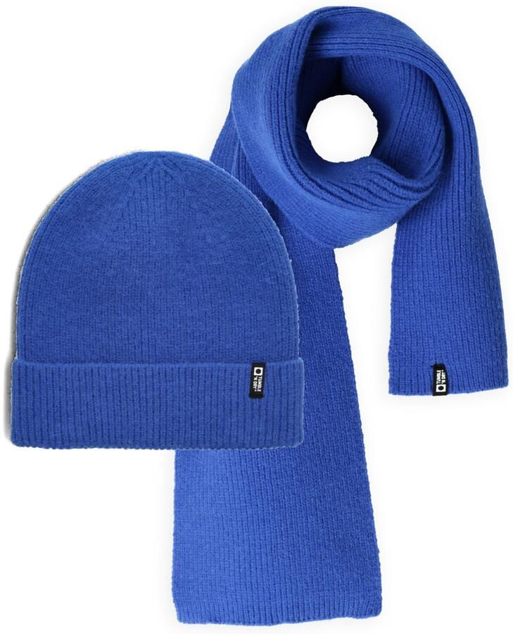 TUMBLE 'N DRY Jongens Mutsen Beanie + Scarf Boys Blauw