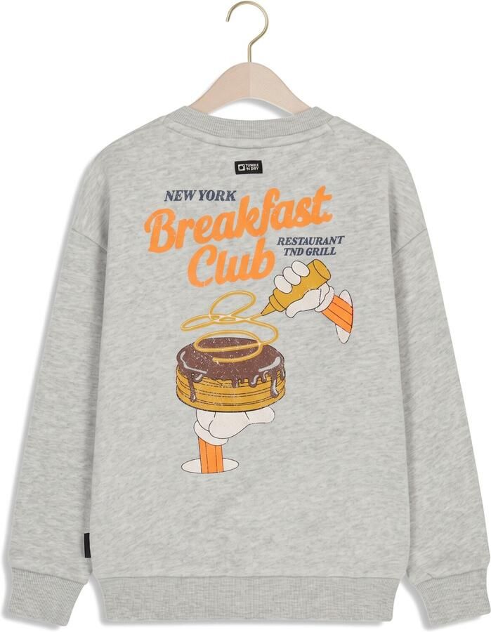 Tumble 'n Dry sweater met borduursels en backprint lichtgrijs Backprint - Foto 2
