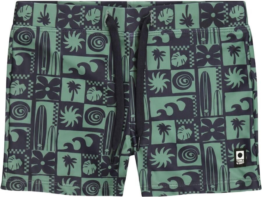 Tumble 'n Dry zwemboxer groen met all over print
