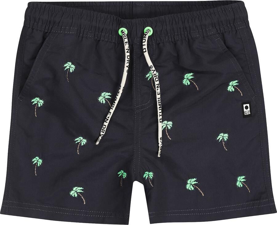 Tumble 'n Dry zwemshort donkerblauw met all over palmboom print
