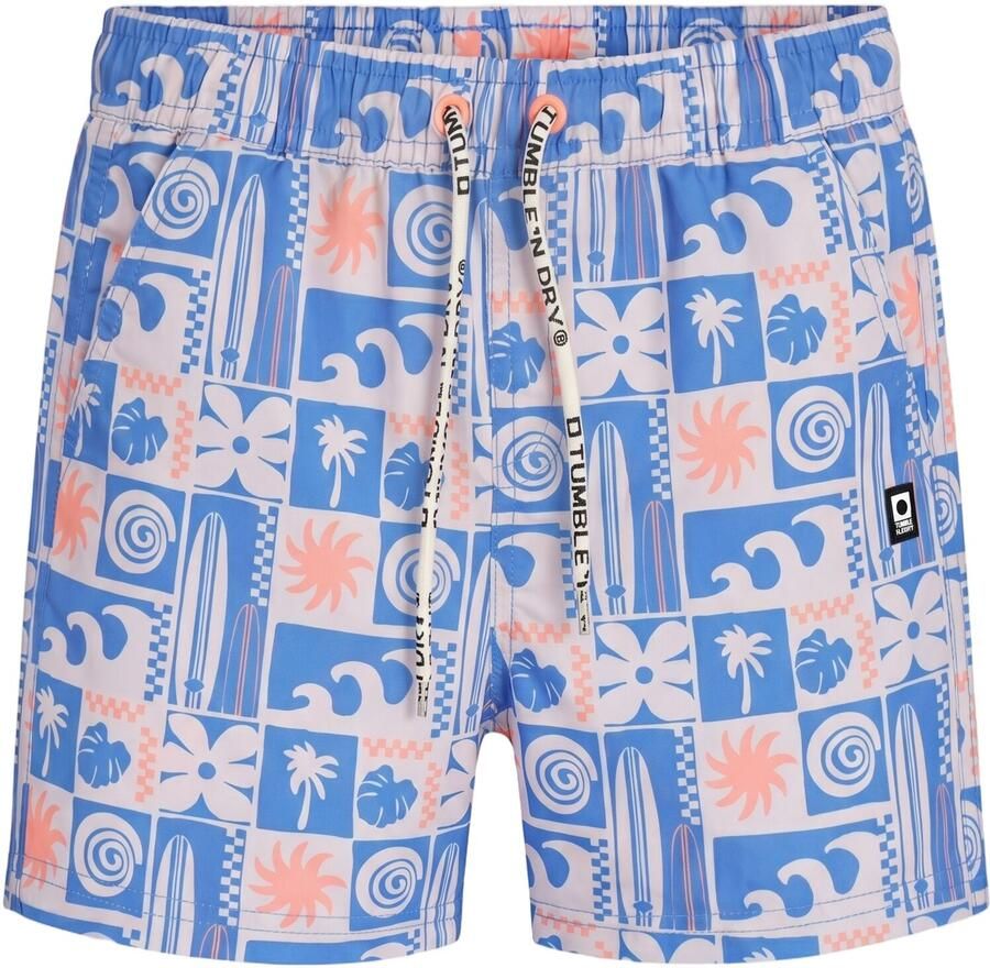 Tumble 'n Dry zwemshort met all over print blauw