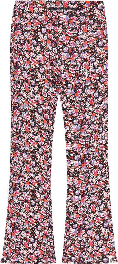 Tumble 'n Dry regular waist gebloemde flared broek donkerblauw