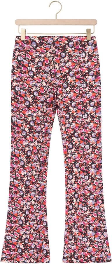 Tumble 'n Dry regular waist gebloemde flared broek donkerblauw - Foto 2