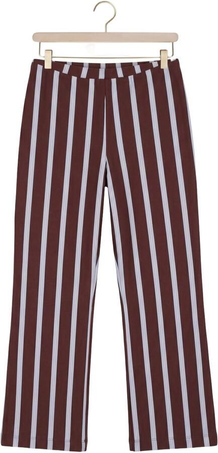 Tumble 'n Dry gestreepte flared broek donkerbruin Meisjes Stretchkatoen - Foto 2