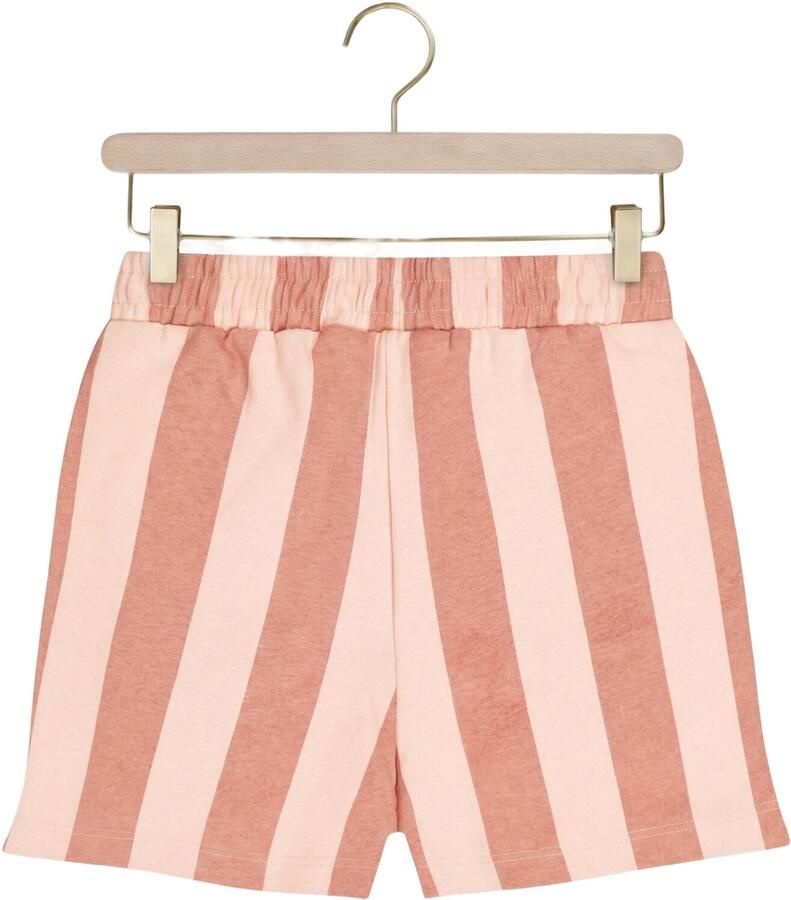 Tumble 'n Dry regular waist gestreepte sweatshort zalm - Foto 2