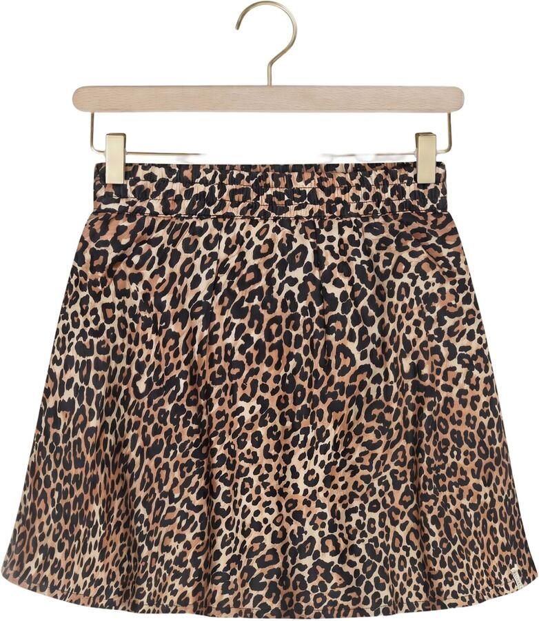 Tumble 'n Dry korte rok met panterprint bruin