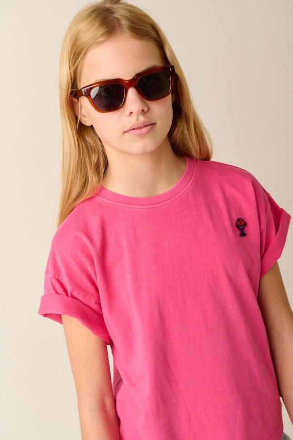 Tumble 'n Dry T-shirt roze Meisjes Katoen Ronde hals Effen - Foto 3