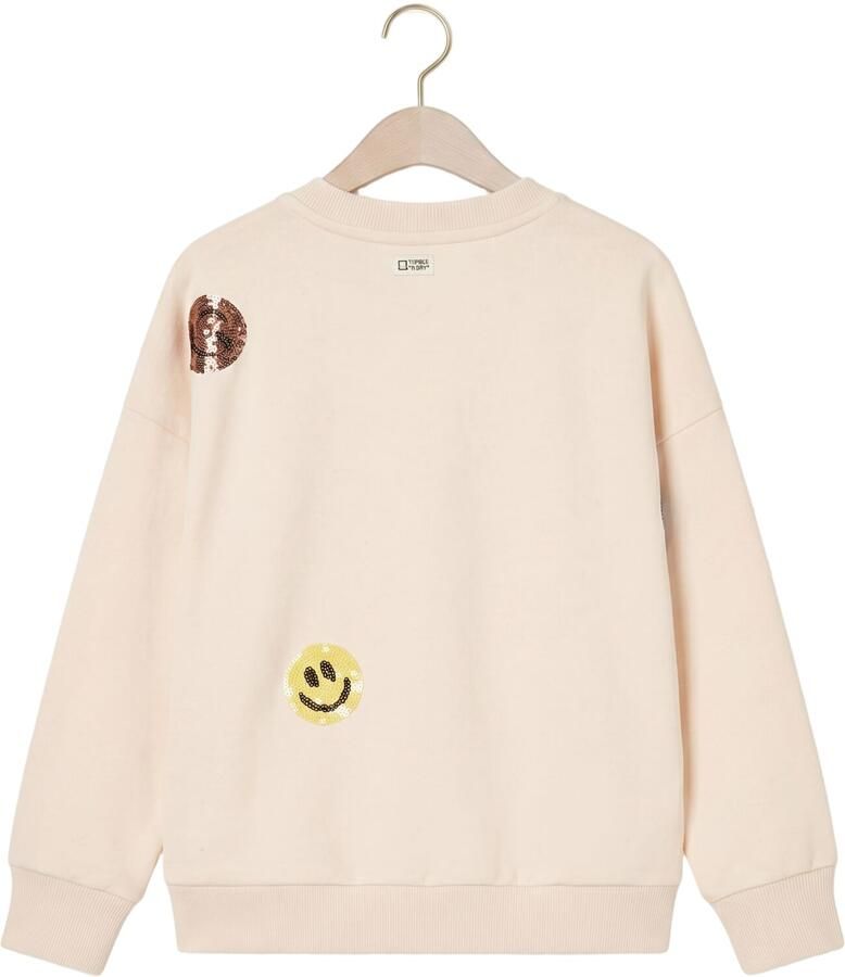 Tumble 'n Dry sweater met pailletten en print beige - Foto 2