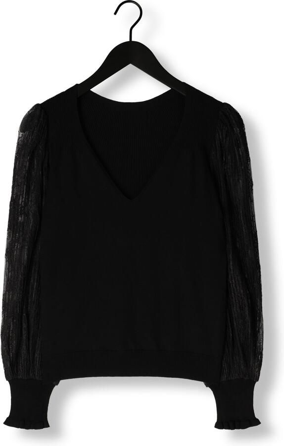 Twinset Omkeerbare Trui Zwart Kantmouwen Black Dames - Foto 3