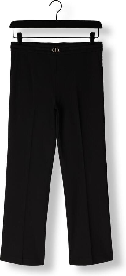 Twinset Zwarte elastische broek met gouden taillelogo Black Dames - Foto 2