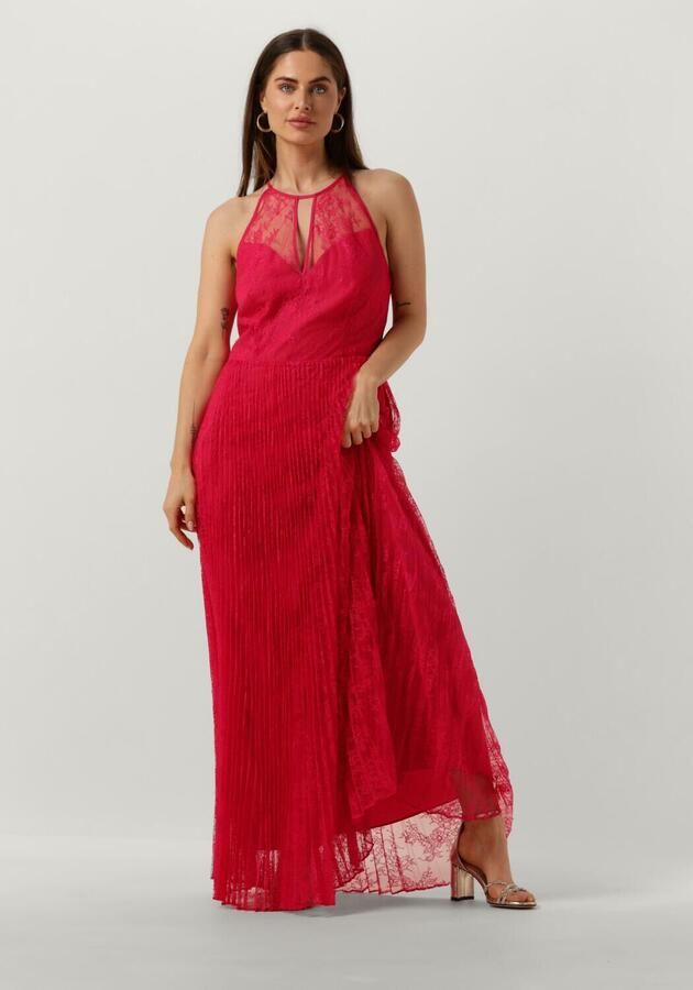 Twinset Fuchsia Kant Georgette Jurk Pink Dames - Foto 4
