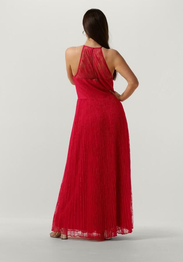 Twinset Fuchsia Kant Georgette Jurk Pink Dames