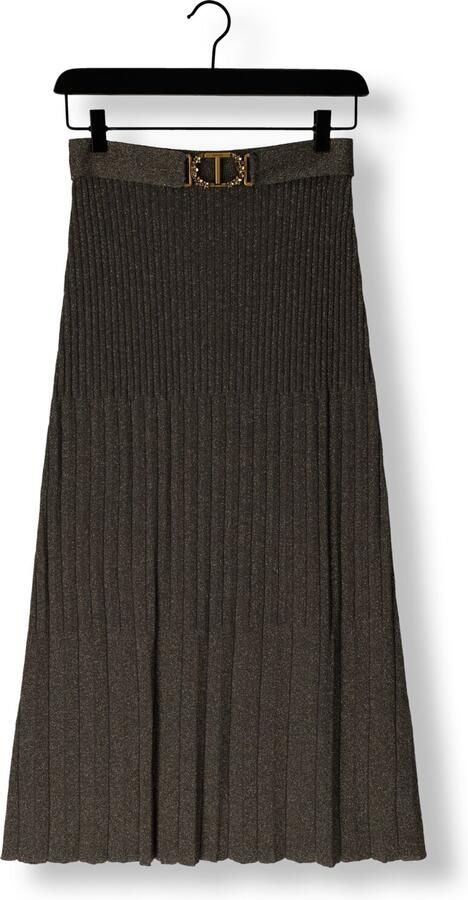 Twinset Beige Midi Rok met Geribbeld Vakmanschap Beige Dames - Foto 2