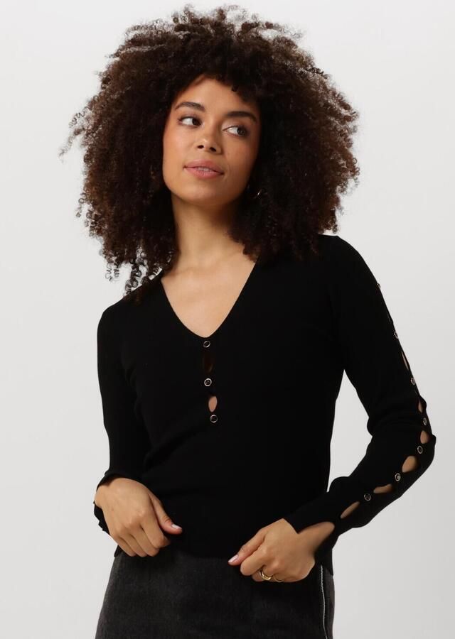 Twinset Katoenen Gebreide Truien en Sweaters met Cut-Outs Black Dames - Foto 4