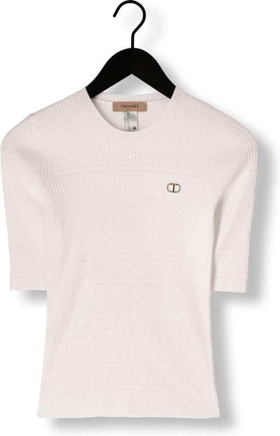 TWINSET MILANO Dames Tops & T-shirts 252tp3240 Gebroken Wit - Foto 3