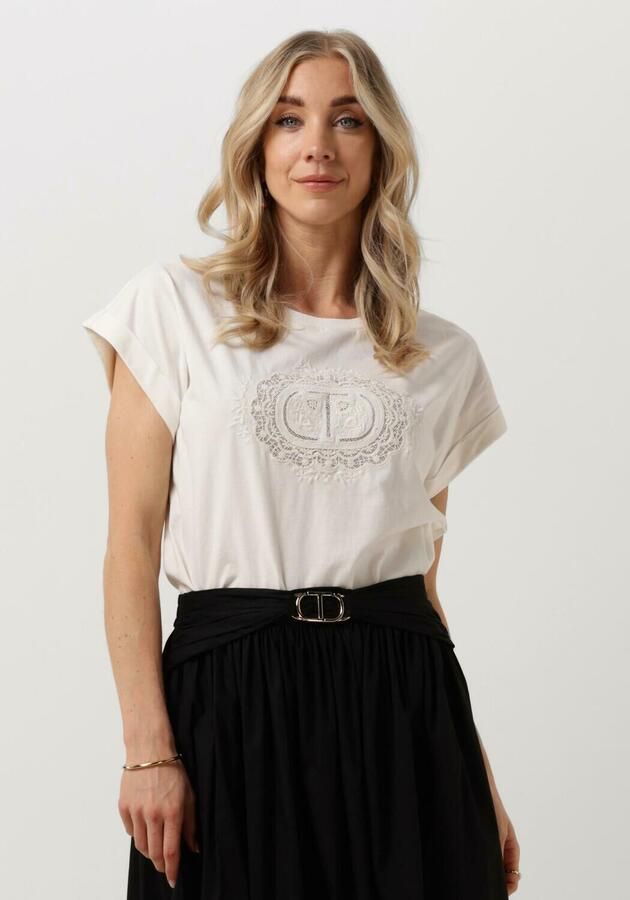 TWINSET MILANO Dames Tops & T-shirts Knitted T-shirt Ecru - Foto 3